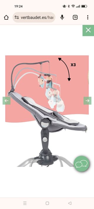 Hamaca BABYMOOV con arco de juegos