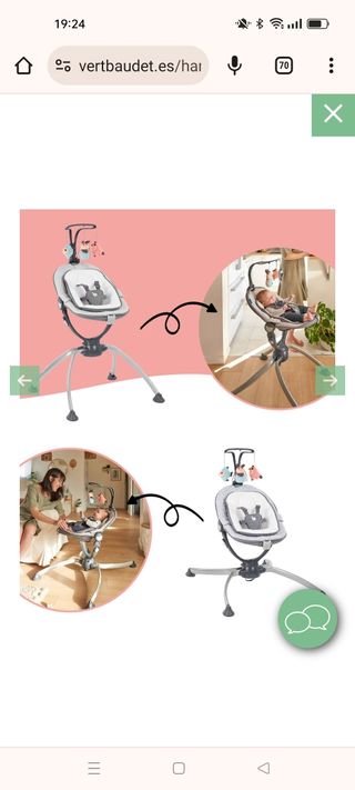 Hamaca BABYMOOV con arco de juegos