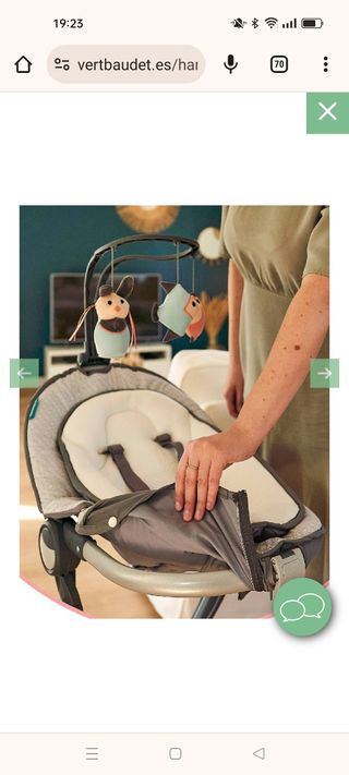 Hamaca BABYMOOV con arco de juegos