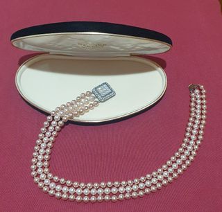 Collar de perlas majoricas. Tono rosa. Atemporal