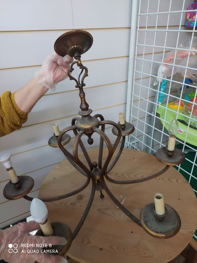 Lampara vintage para restaurar bronce