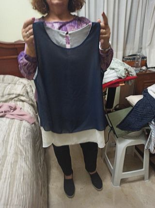 Blusa de tirantes azul