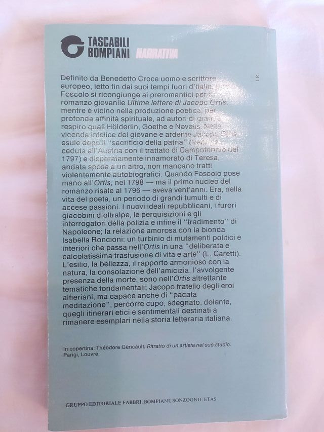 Ultime lettere di Jacopo Ortis di Ugo Foscolo