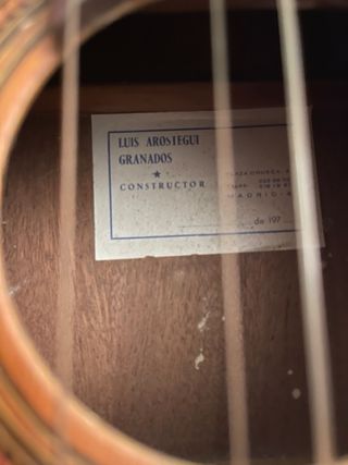 Guitarra Luis Arostegui Granados