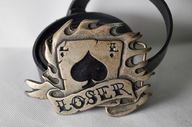 Borchia cintura Loser motivo Asso di Picche