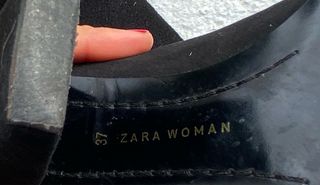 Botines Zara de tacón en símil ante 37