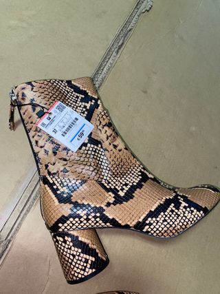 botin zara de piel