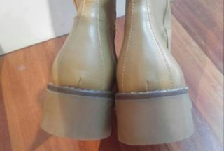 BOTAS ALTAS PIEL COLOR BEIGE (beis)