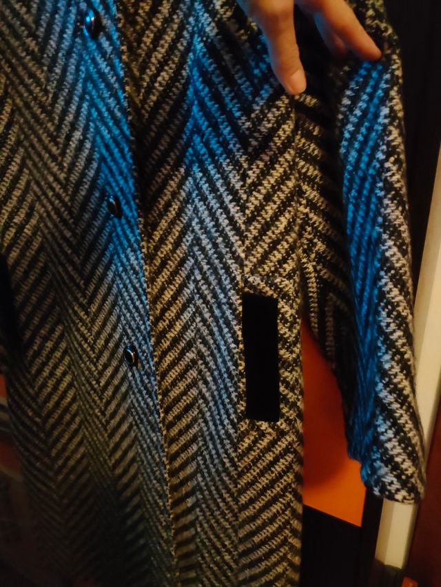 Cappotto lana spigato donna