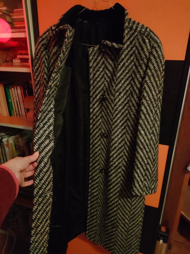 Cappotto lana spigato donna