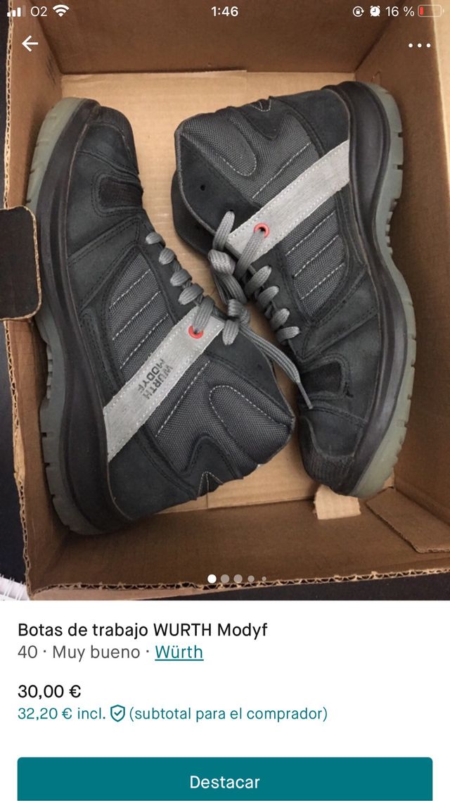 Botas de teabajo de piel.