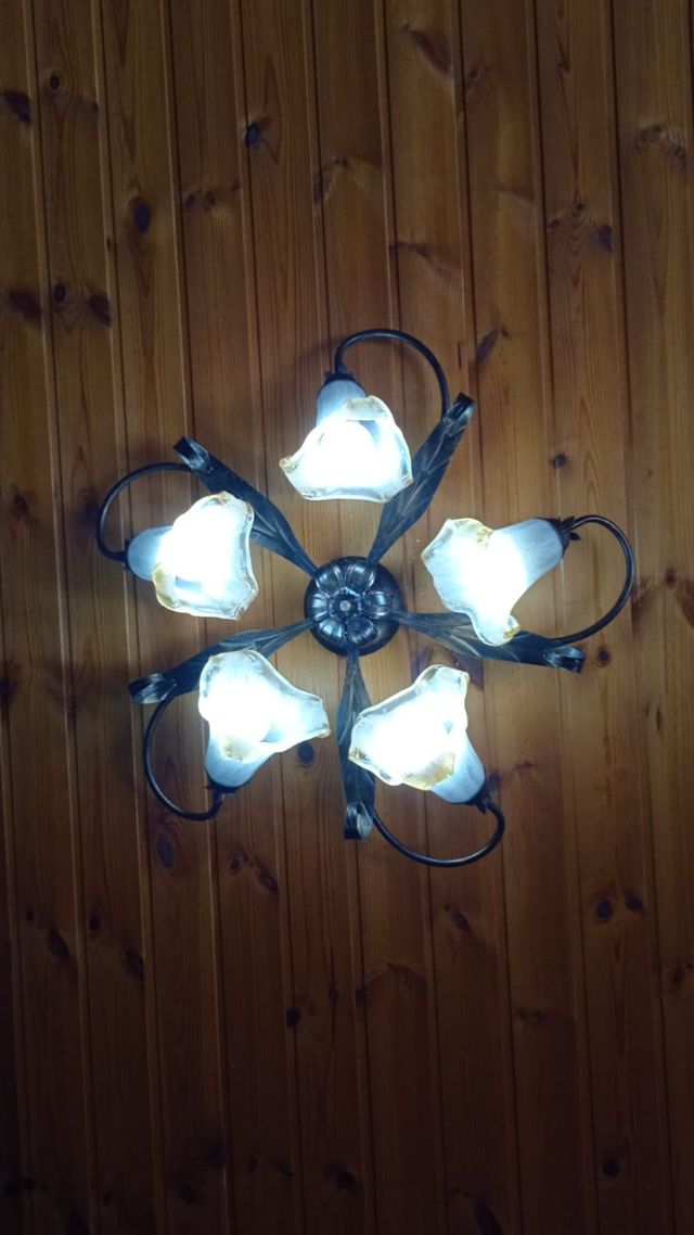 Lampadario in ferro battuto.Prezzo trattabile.