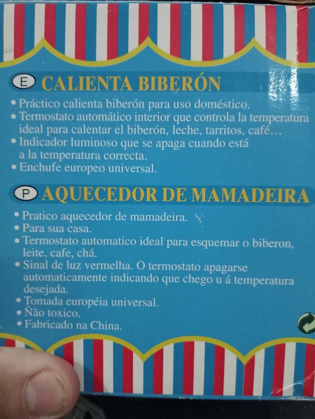 Calienta biberones.
