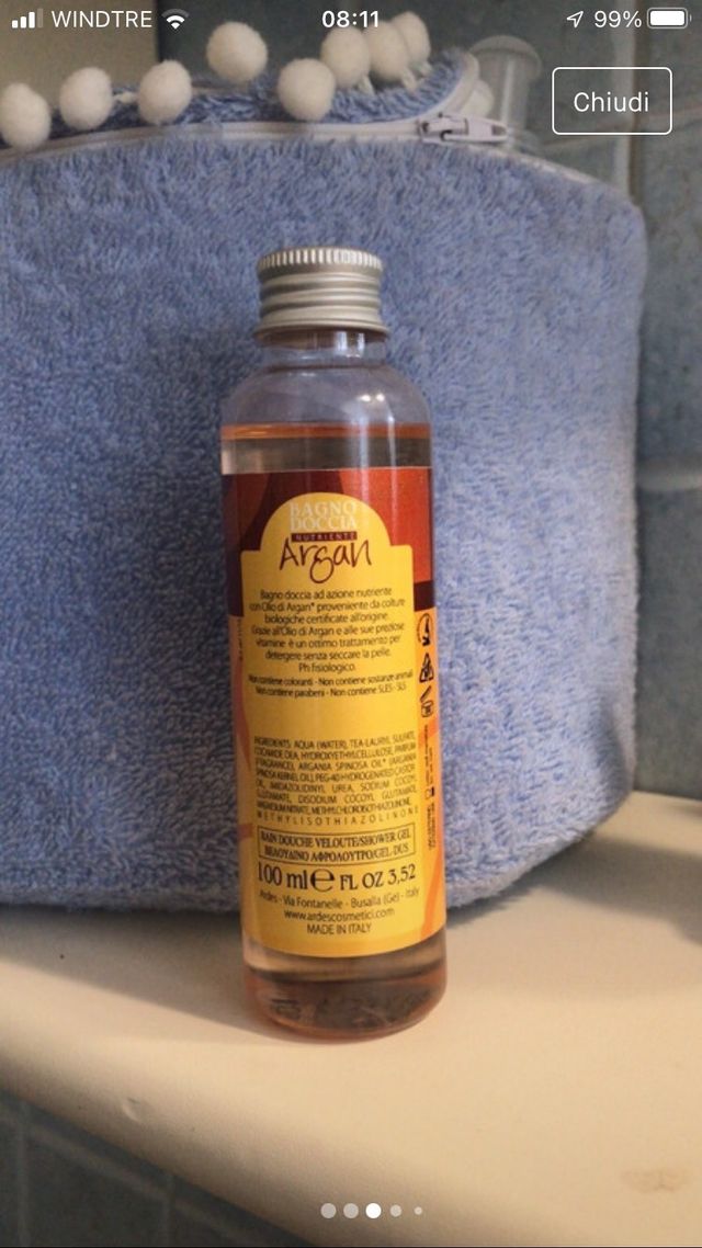 olio doccia Argan da viaggio