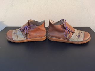 Botas de cuero pintadas hippies 37