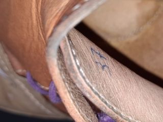 Botas de cuero pintadas hippies 37