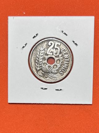 MONEDA 25 CENTIMOS 1934