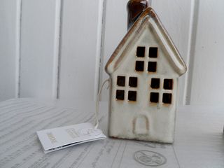 ZaraHome TRES ADORNOS PORCELANA CASAS c/LUZ NUEVOS