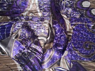 Camisa Vintage morada, motivos geométricos