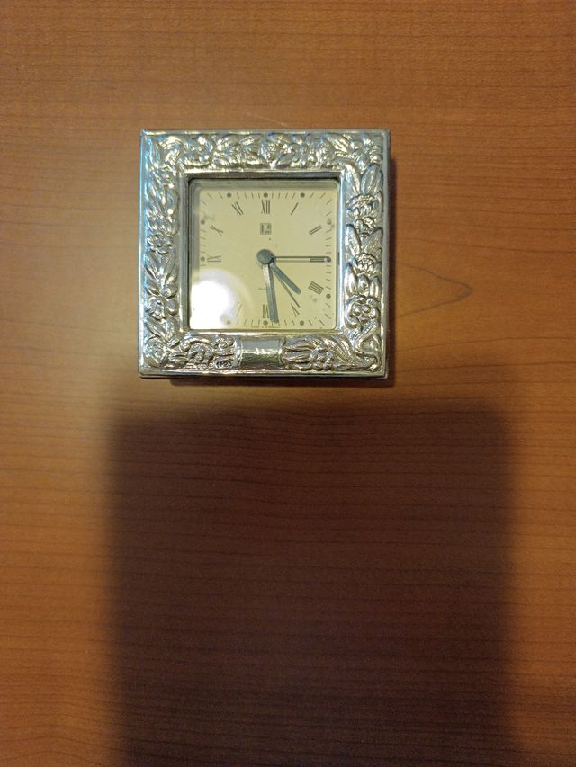 Orologio da scrivania vintage in argento