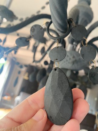 Lámpara de araña de 8 luces, acabado gris mate
