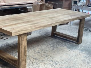 Mesa y banco 2,80 metros madera maciza 