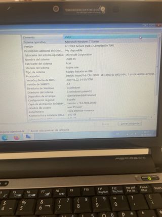 Portatil Acer Aspire One