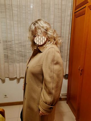 Abrigo lana camel