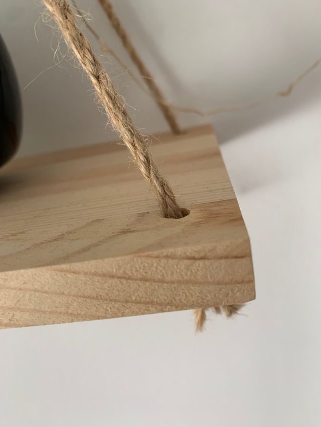 2 estantes flotantes rústicos madera cuerda