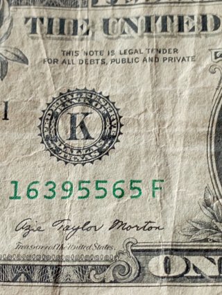 Billete antiguo 1 dolar  1977  A