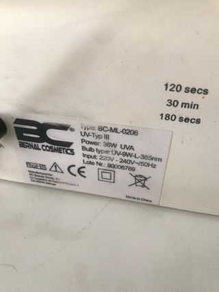 lampara de secado uñas