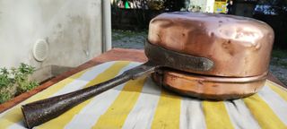 Antico scaldaletto in rame primi '900