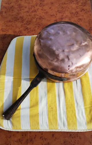 Antico scaldaletto in rame primi '900