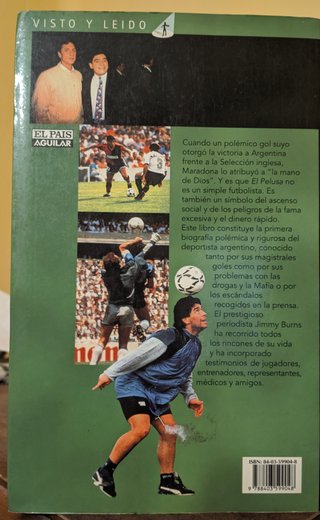 Libro Maradona , la mano de Dios