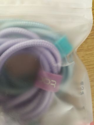 pack de dos cables sin estrenar tipo C