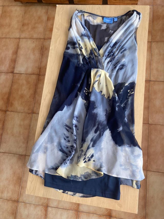 mini-vestido azul marino