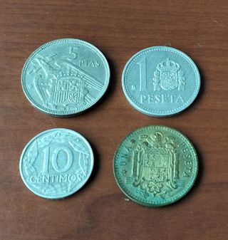 4 monedas antiguas distintas 