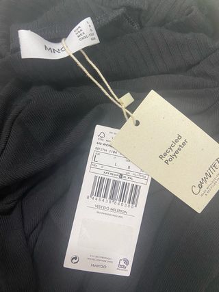 Vestido punto fino Mango  con etiqueta 