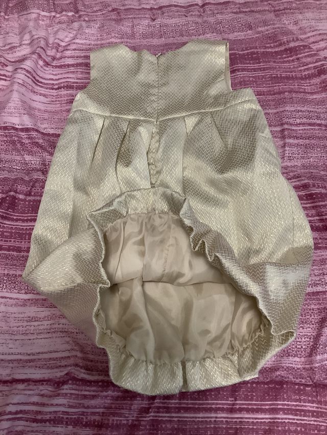 Abito elegante oro bimba 3 anni