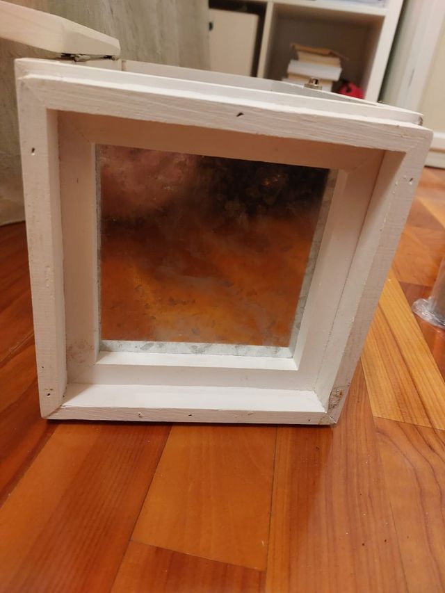 Lanterna in legno e ferro H45 cm