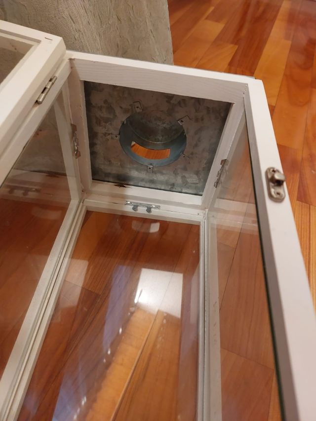 Lanterna in legno e ferro H45 cm