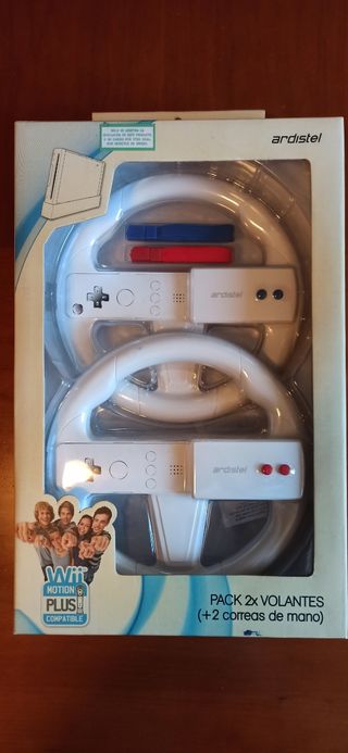 Pack 2 volantes Wii (+2 correas de mando)