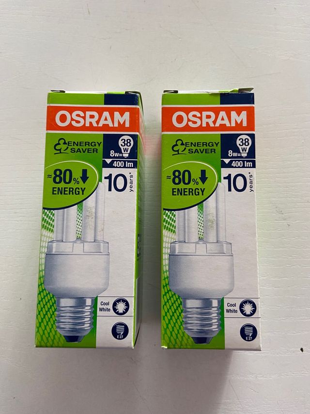 LOTE 2 Uds. Bombilla Bajo Consumo 8 W