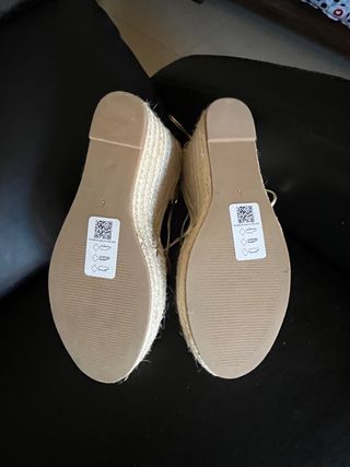 zapatillas piel y esparto