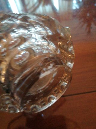 Tintero cristal y bronce antiguo soporte baquelita
