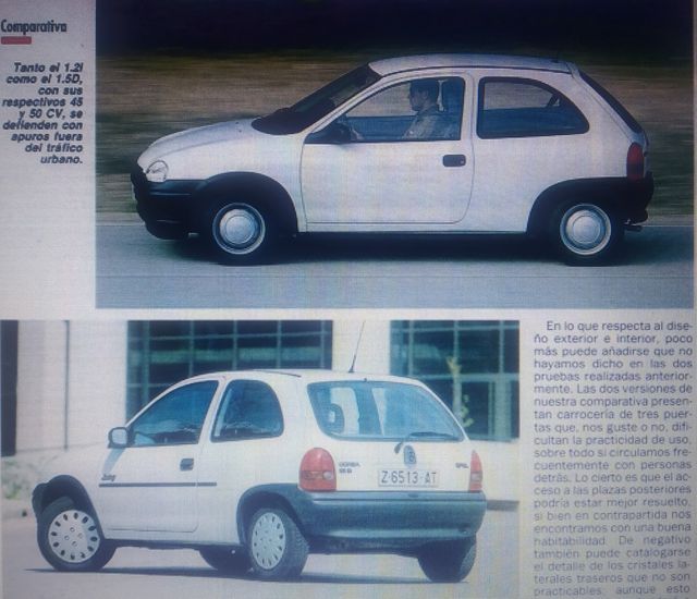 Pruebas Opel Corsa B de revistas
