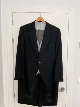 Traje Chaqué completo Negro y gris