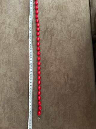 Collana donna con perle rosse-Idea regalo 𑁍