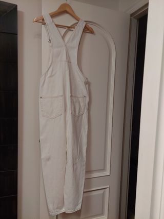 Pantalón peto blanco