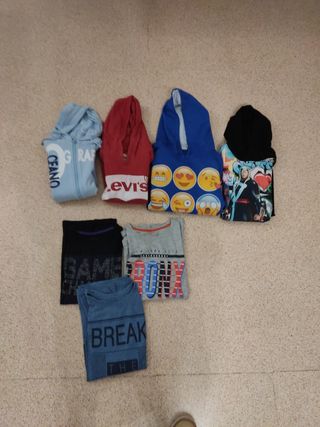 Sudaderas,camisetas y chaquetas talla 10